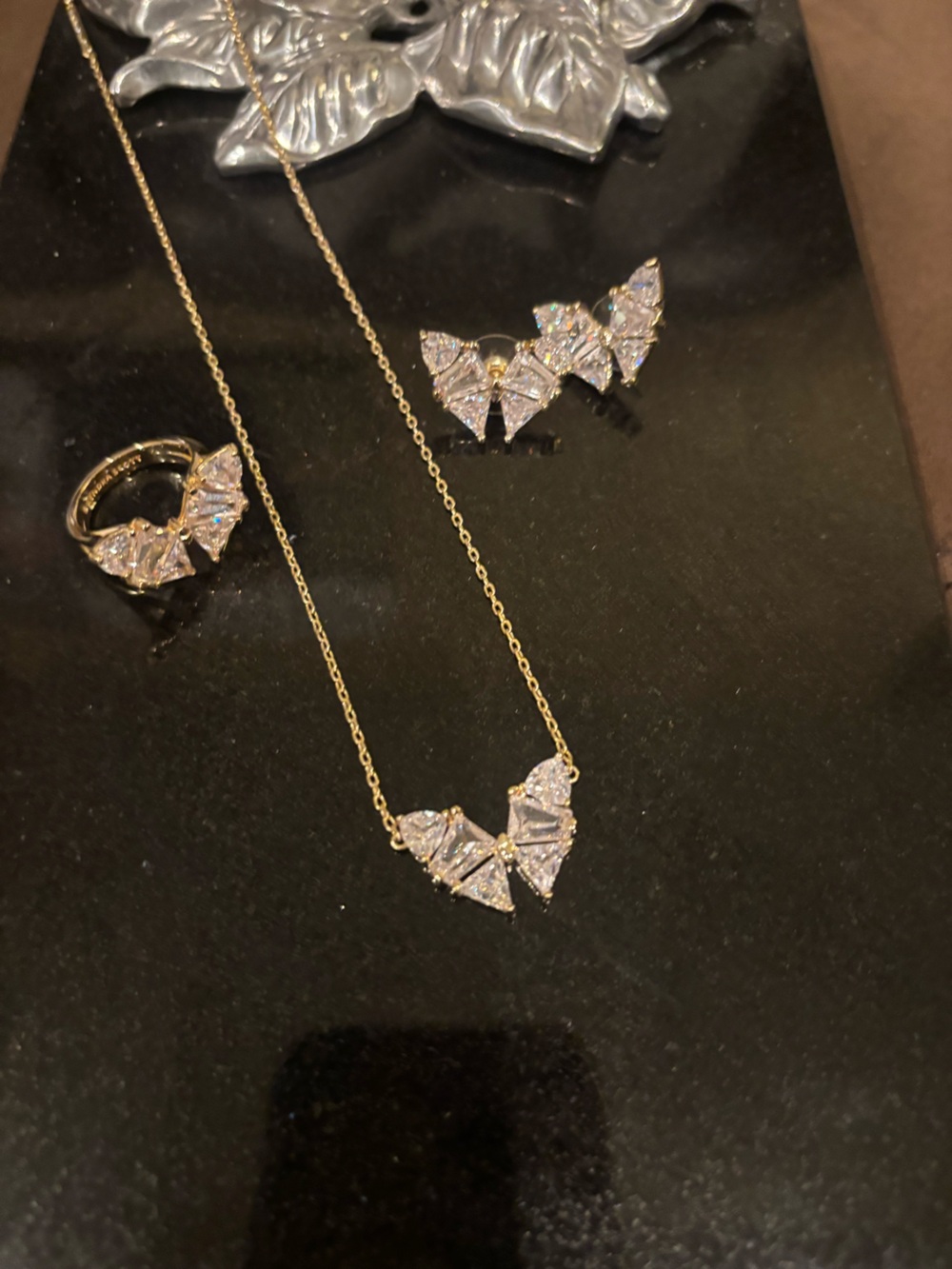 Kendra Scott  “Blair’ Gold Butterfly Necklace, Ring and Earring Set